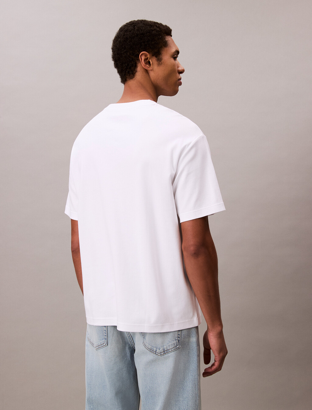Calvin Klein 標誌 T 恤, Bright White, hi-res
