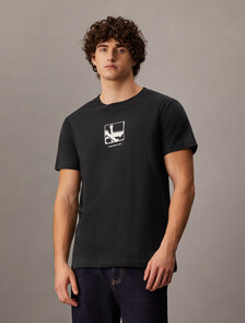 印花圖案標誌 T 裇, Ck Black, hi-res