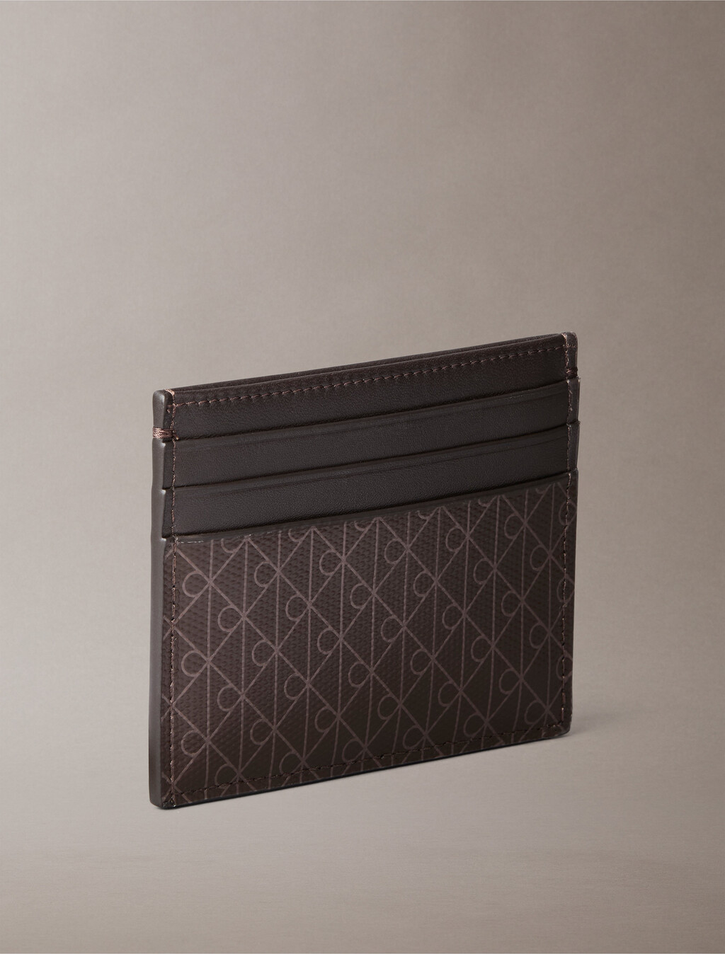 Allover Monogram Logo Card Holder, Mulch, hi-res