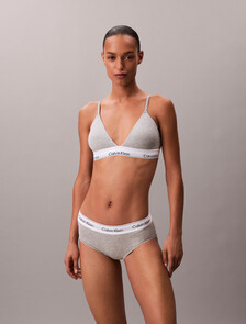 Icon Cotton Lightly Lined 三角罩杯內衣, GREY HEATHER, hi-res