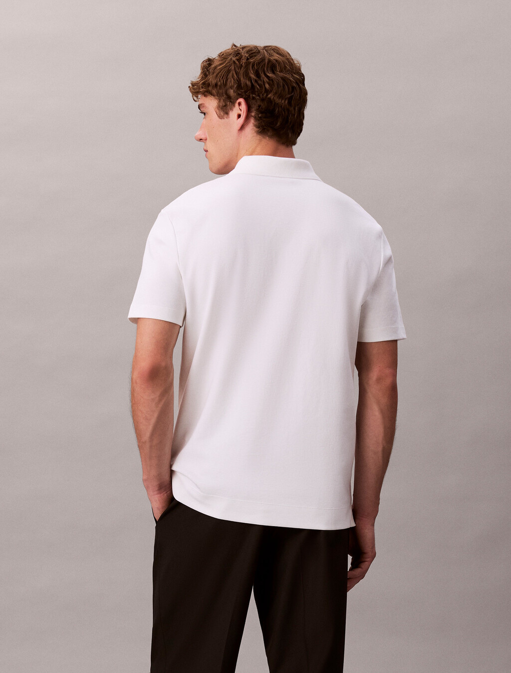 Premium Cotton Polo, Bright White, hi-res