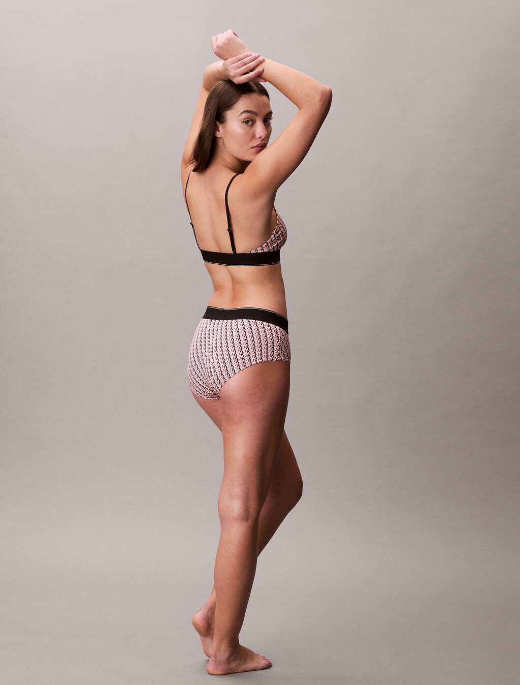 CK Graphic 低腰內褲, MINI STEPPING LOGO BRIGHT PEACH, hi-res