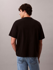 Calvin Logo 圓領上衣, Black, hi-res