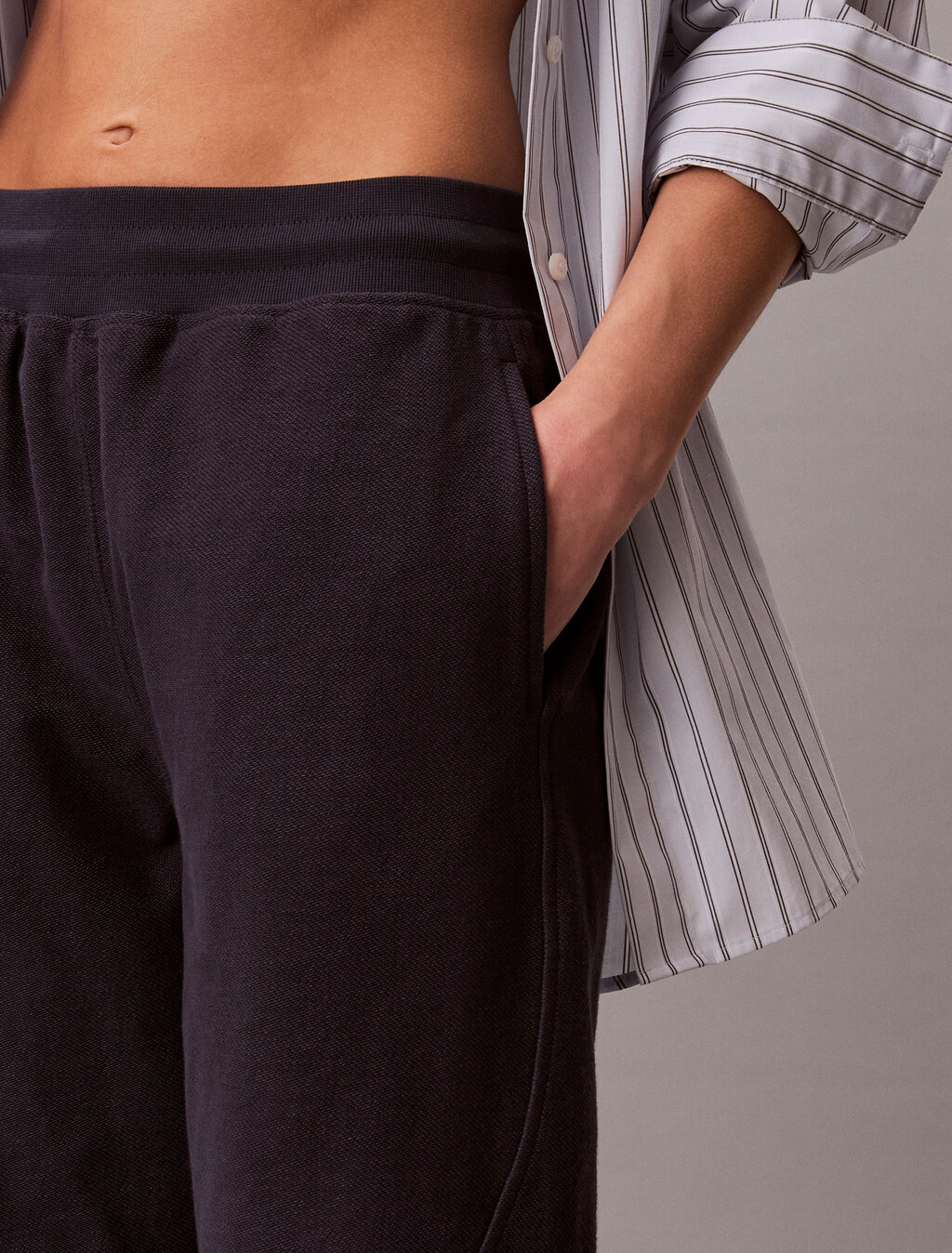 Monogram Cotton Terry Inside Out Short, Blue Nights, hi-res