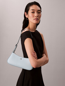 Monogram Logo Hardware Shoulder Bag, Palest Blue, hi-res
