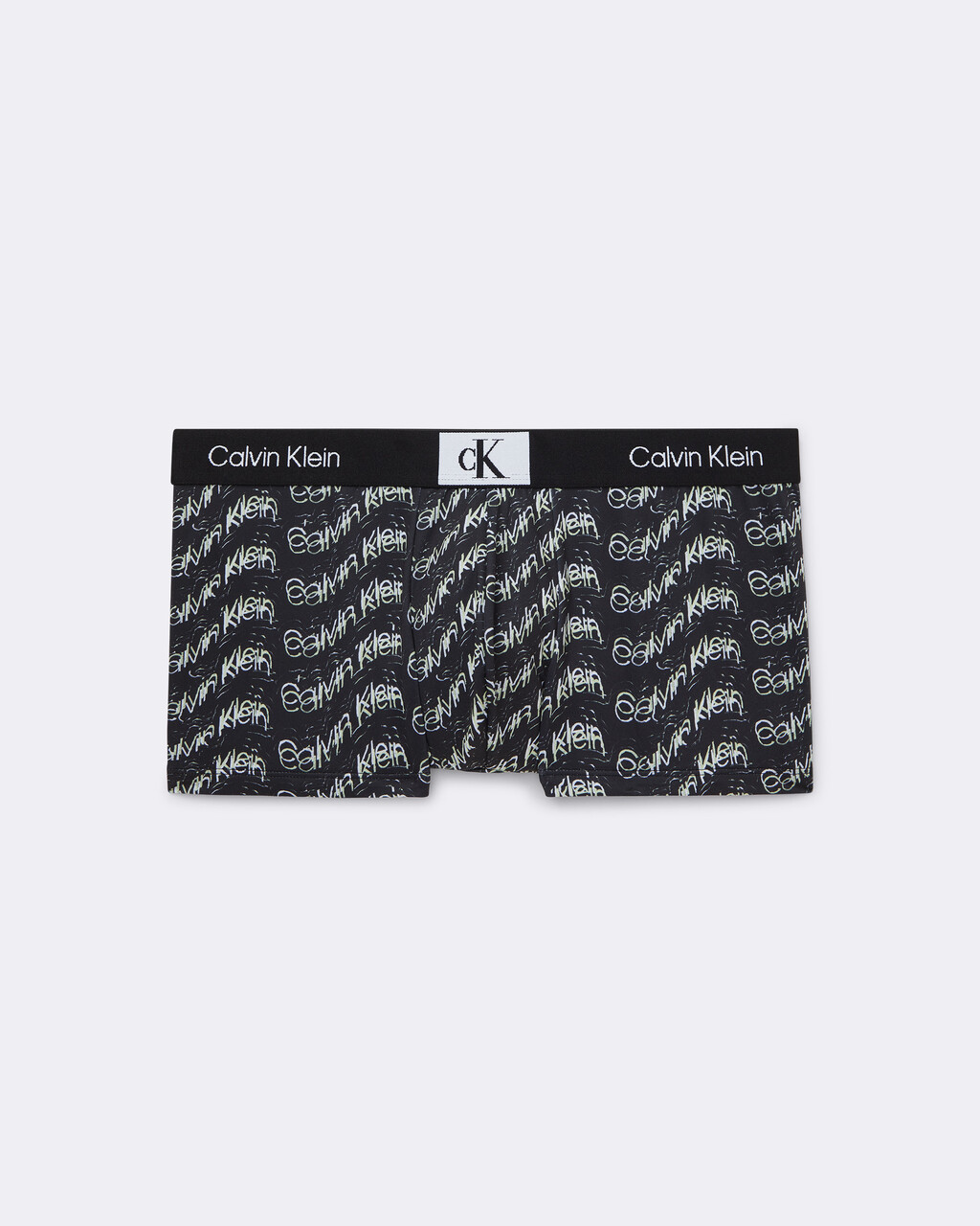 Calvin Klein 96 超細纖維低腰內褲, BLACK PRINT/ BL, hi-res