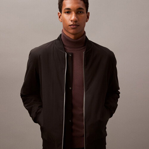 羊毛混紡雙面飛行員外套 Charcoal Heather