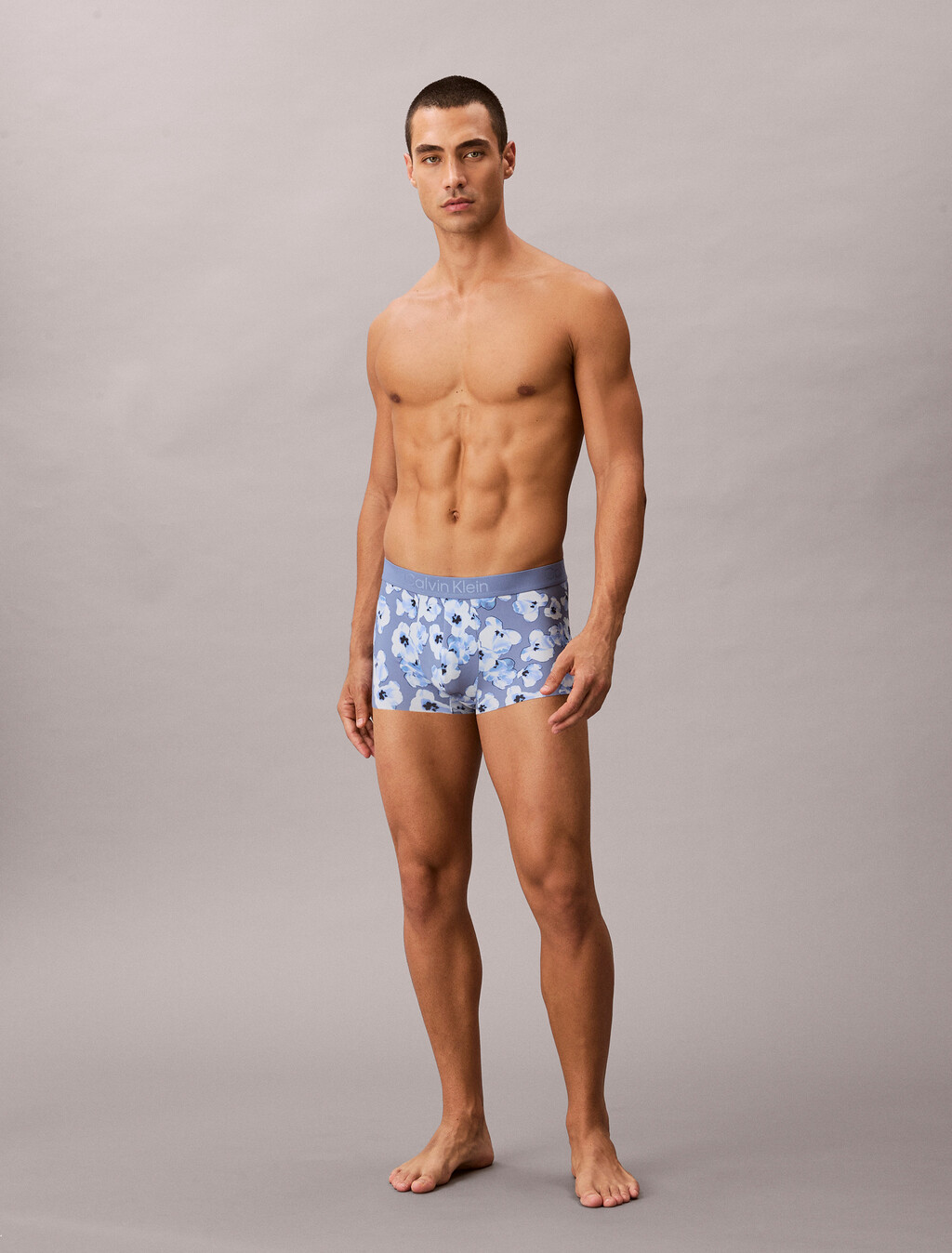 Low Rise Trunks - CK Black, BUTTERCUP FLORAL BLUE TULIP, hi-res