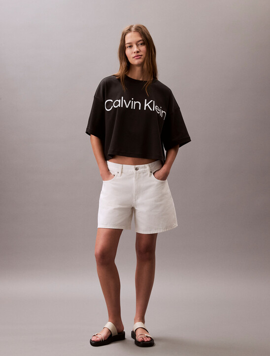 Logo Graphic Boxy Cropped T-Shirt