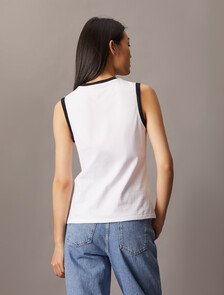Monogram 修身背心, Brilliant White, hi-res
