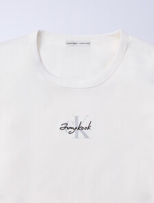 Jung Kook for Calvin Klein Monogram Baby Tee, LILY, hi-res