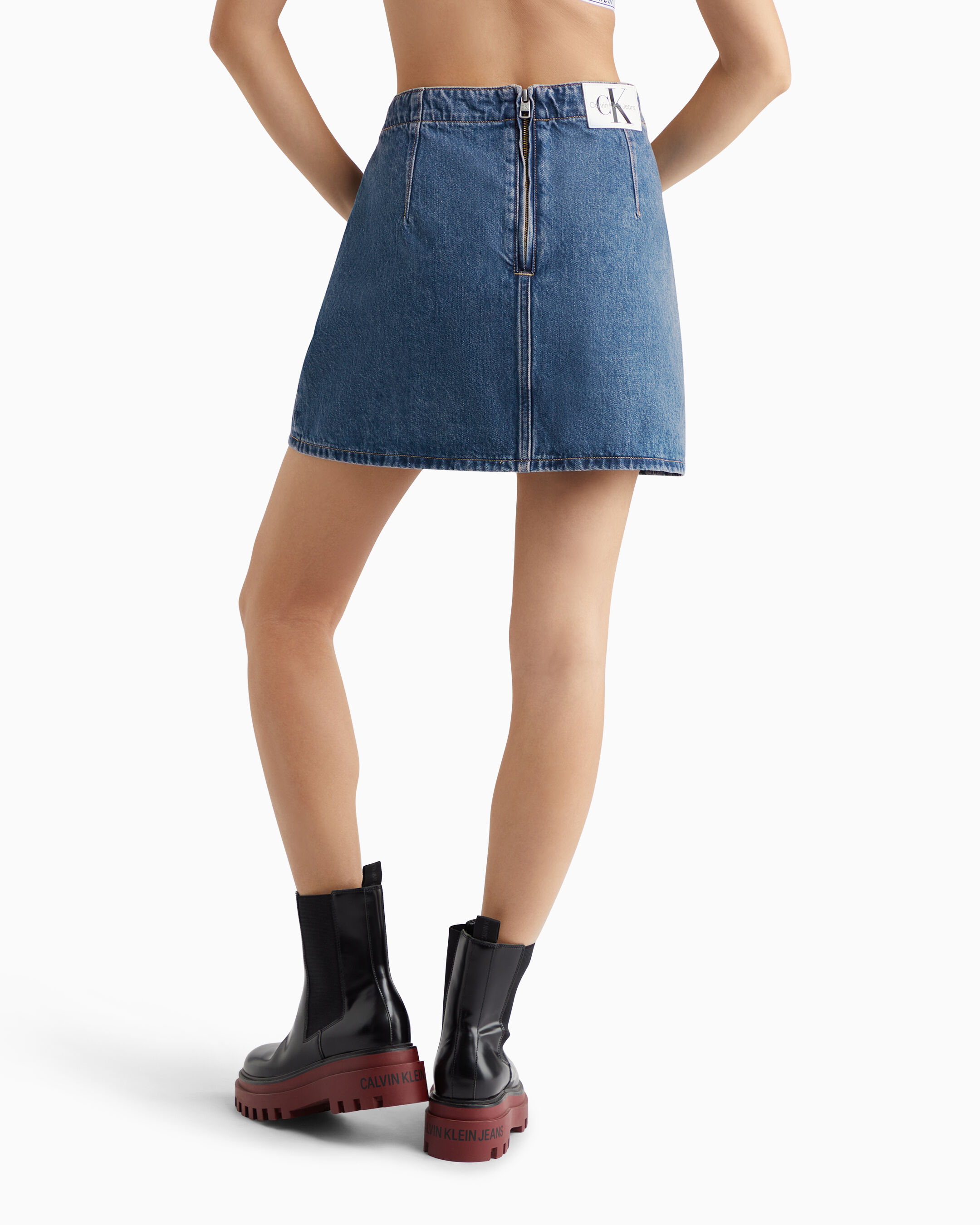 A line mini outlet denim skirt