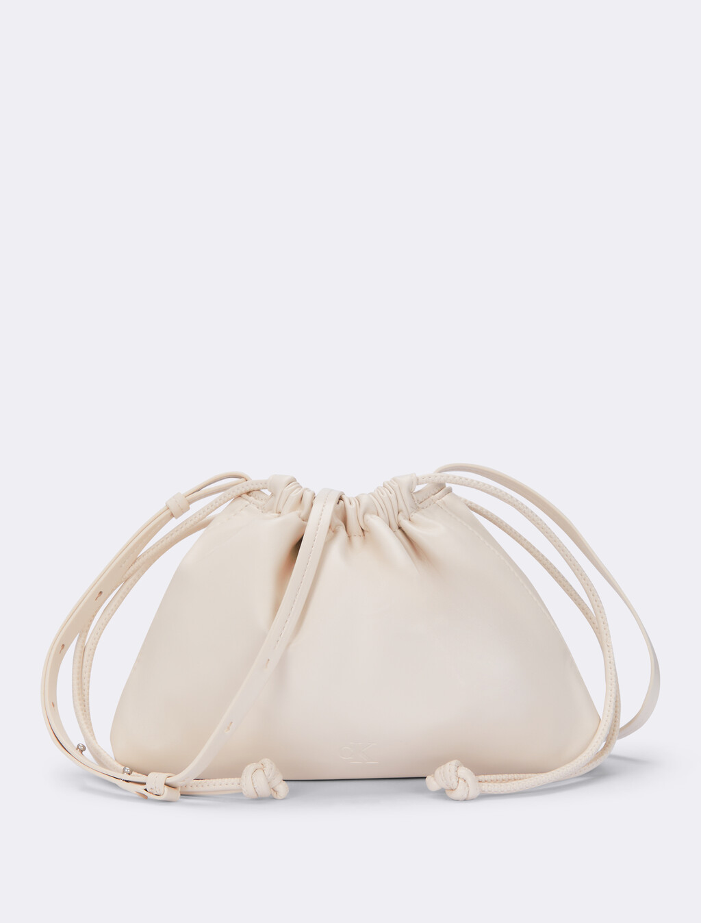Gathered Drawstring Crossbody, Chalk, hi-res