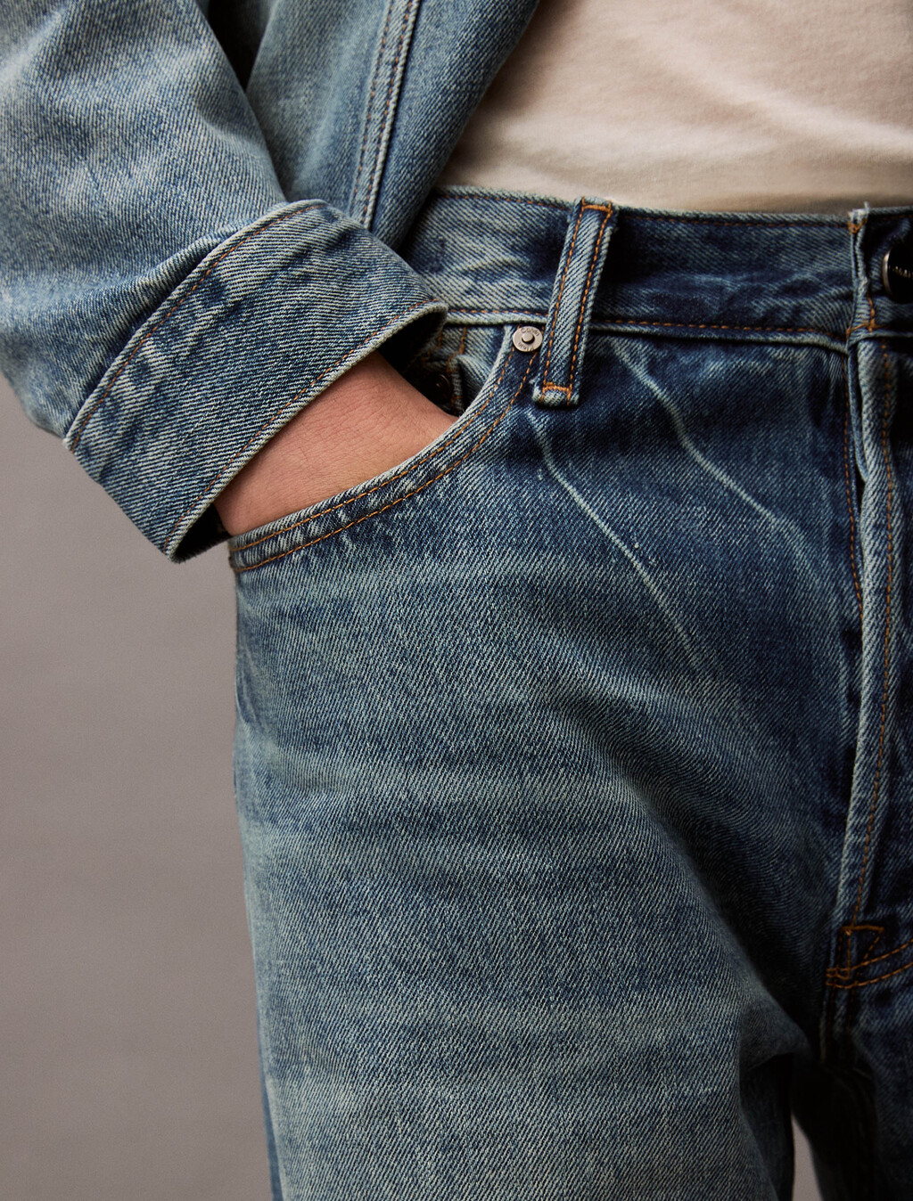 Selvedge Modern Loose Fit Jeans, ALLOY INDIGO, hi-res
