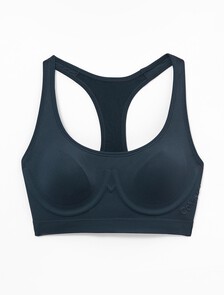 Bonded Flex Unlined Bralette, Blueberry, hi-res