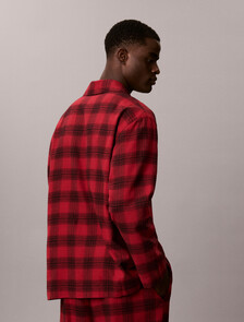 法蘭絨睡裝上衣, 21634 Domino Plaid Rio Red, hi-res