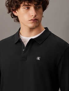 CK 徽章標準版型 Polo 衫, Ck Black, hi-res