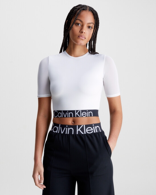 Effect Cropped Gym T-Shirt