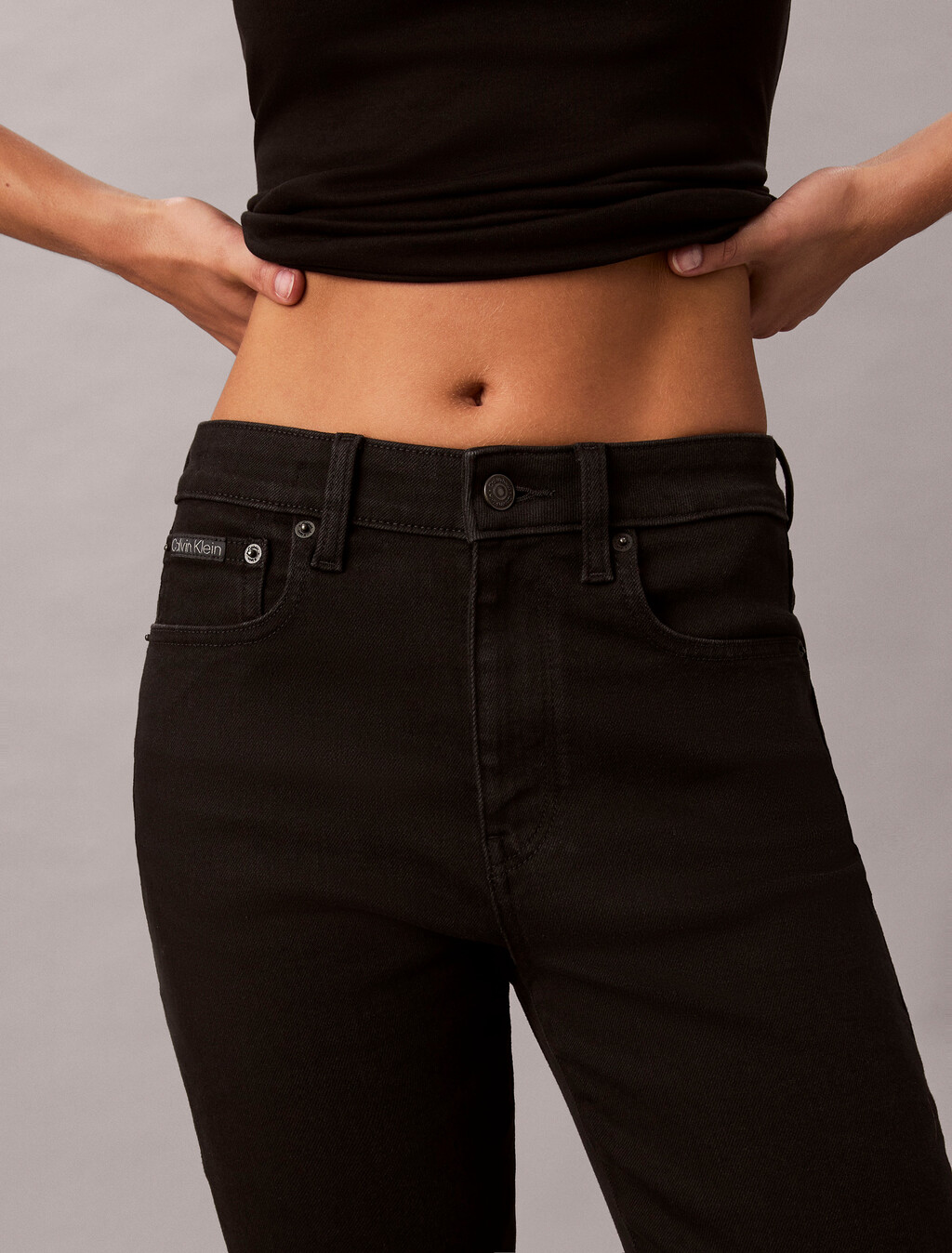37.5 經典黑色高腰喇叭牛仔褲, CK CLASSIC BLACK, hi-res