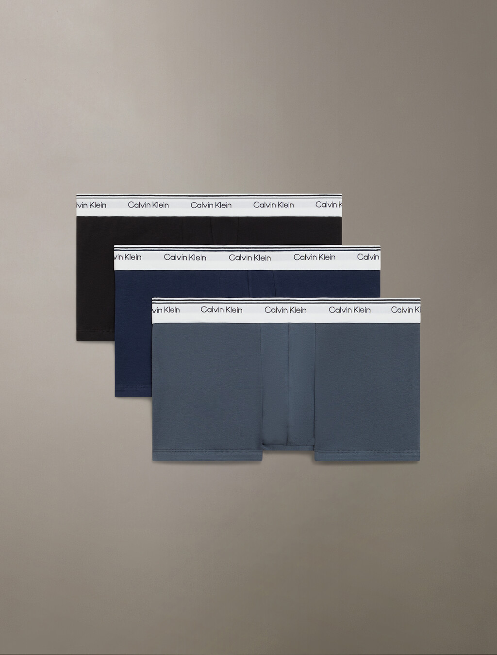 Cotton Stretch Balance Low Rise Trunks 3 Pack, Black/Turbulence/Blue Shadow, hi-res