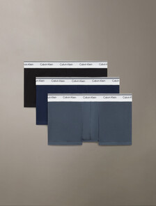 Cotton Stretch Balance Low Rise Trunks 3 Pack, Black/Turbulence/Blue Shadow, hi-res