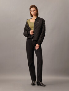 Side Gather Rib Knit Baby Fit Tee, Gothic Olive, hi-res