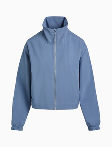 Cropped Zip Up Jacket, CERAMIC BLUE, hi-res