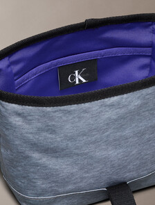 Bold Logo Nylon Small Flap Messenger, Gray Heather, hi-res