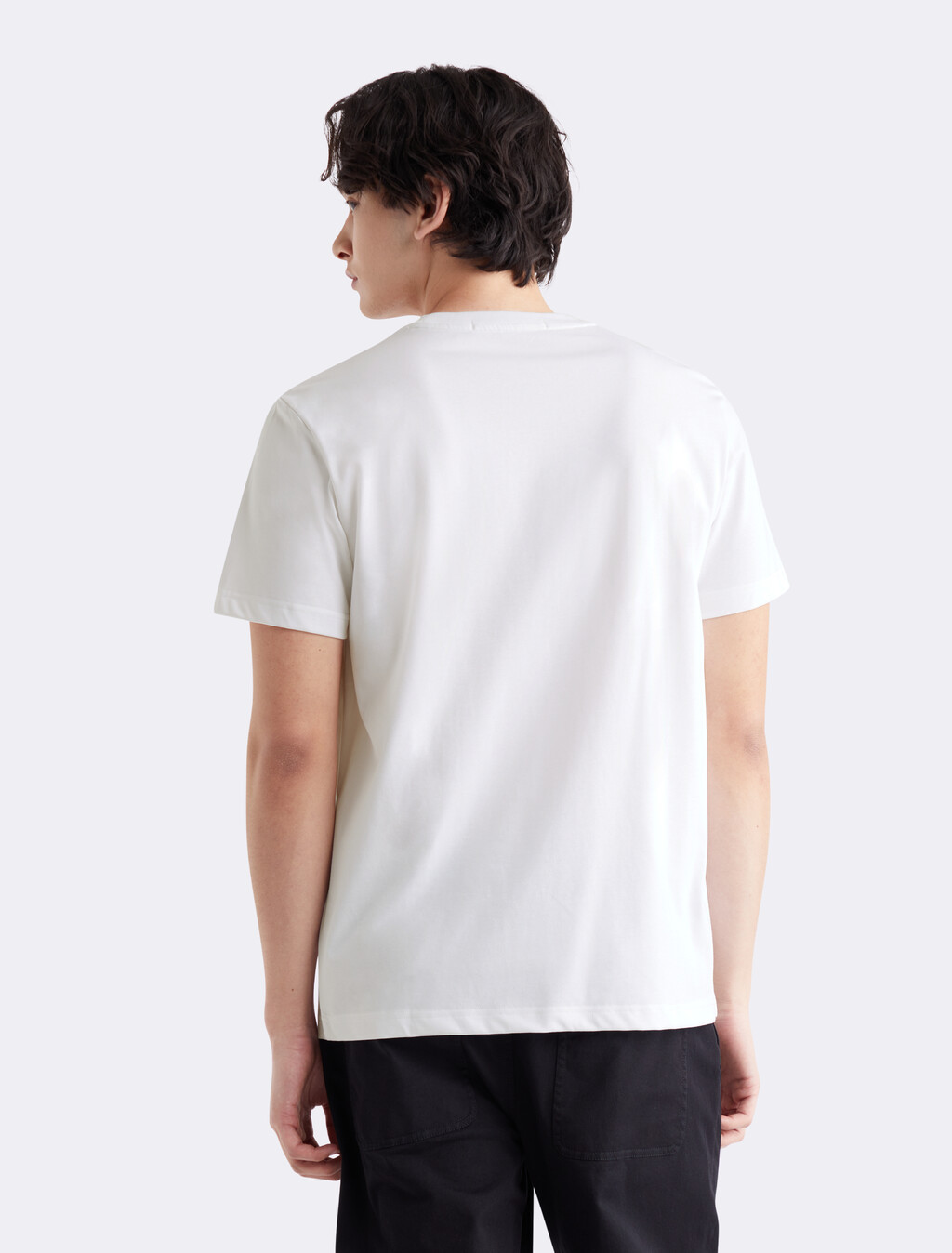 Cooling Embossed Monogram Tee, Bright White, hi-res