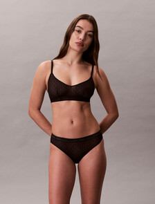 Icon 標誌蕾絲比基尼三角褲, Black, hi-res