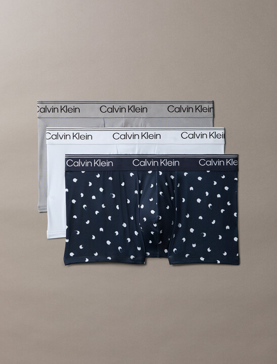 3 Pack Low Rise Trunks - Microfibre Stretch
