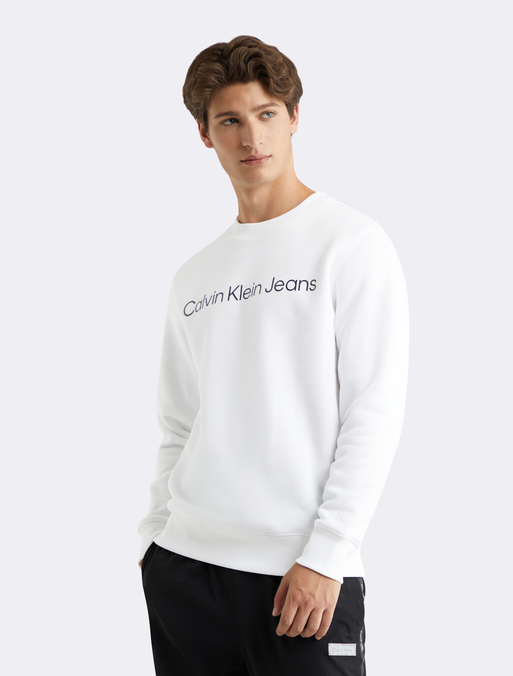 Institutional Logo Regular Sweatshirt, Bright White, hi-res