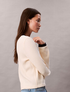 Long Sleeve Waffle T-shirt, Shortbread, hi-res