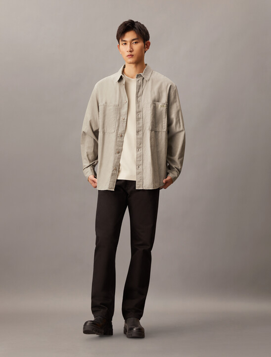 Relaxed Cotton Chambray Shirt