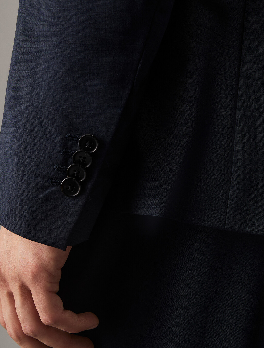 Refined Wool Blend Slim Blazer, Dark Sapphire, hi-res