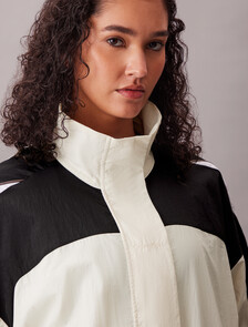 Water-Resistant Performance Track Jacket, black/white/off white, hi-res