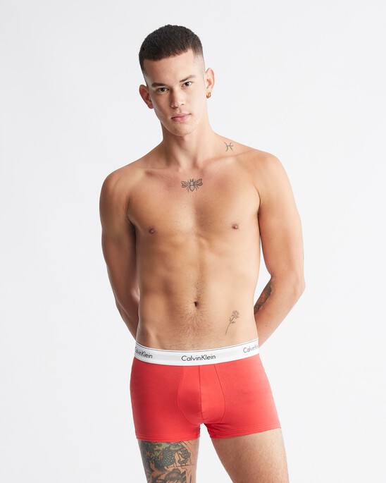 Calvin Klein Modern Cotton 彈力貼身短版四角褲（2 件組）