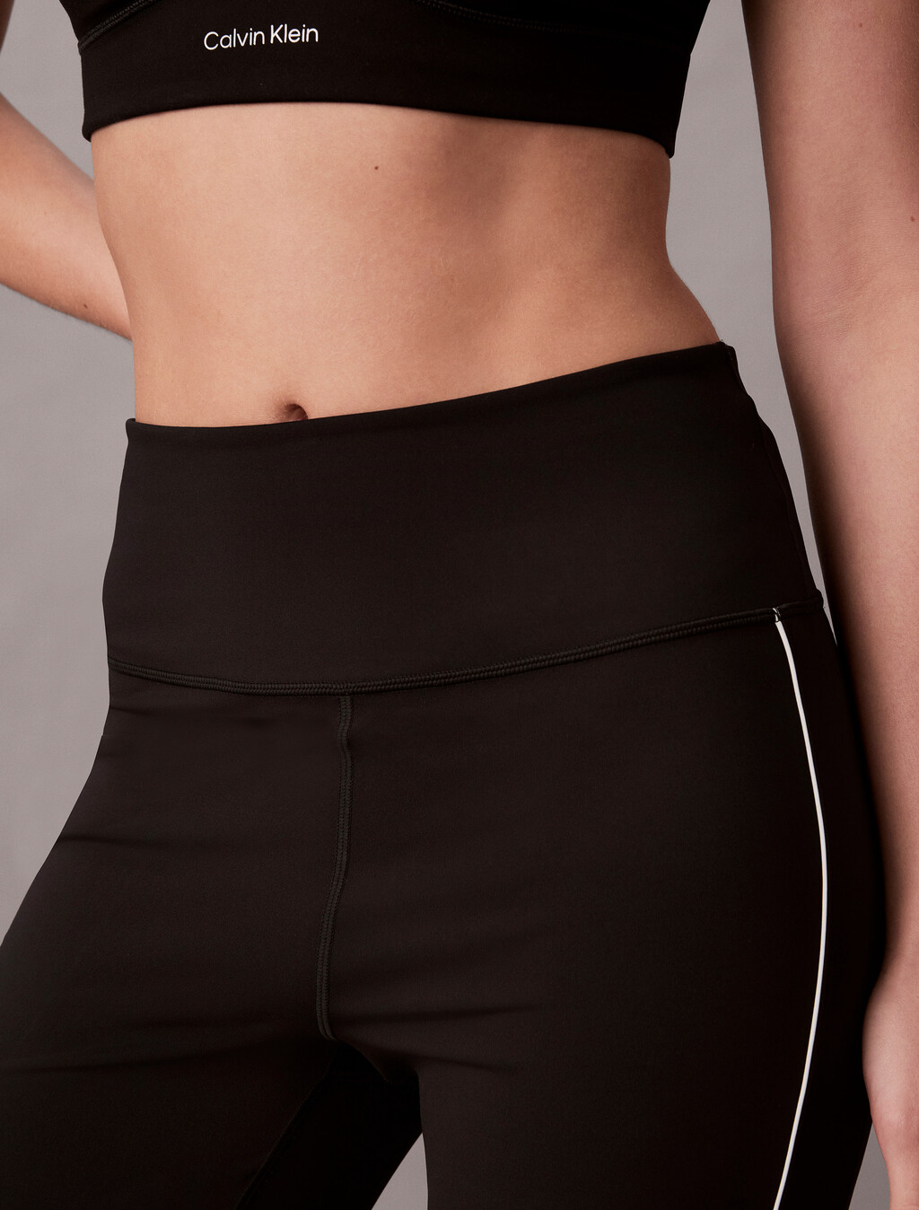 Shine Stripe Flared Leggings, /Black, hi-res