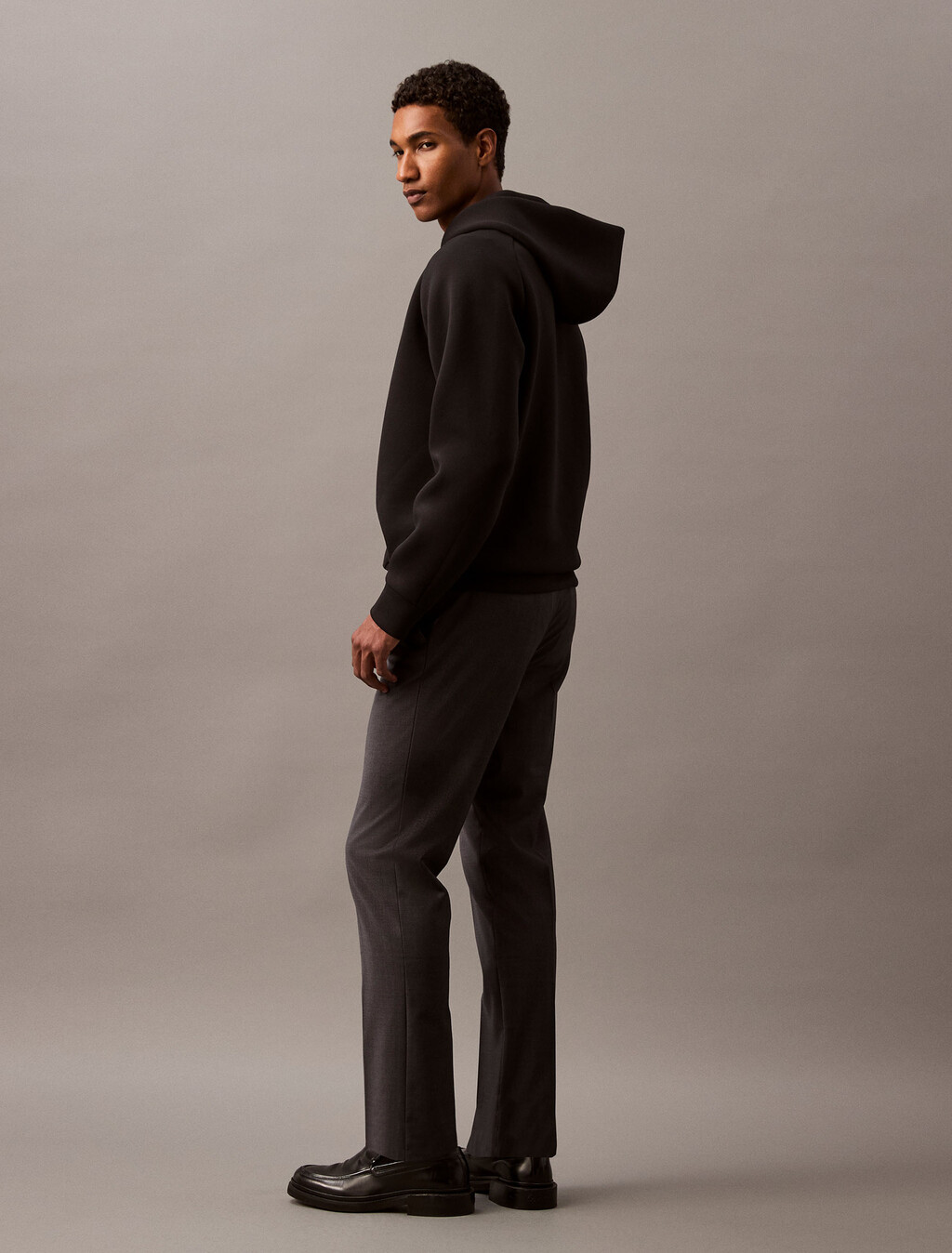 Refined Wool Blend Slim Trouser, Charcoal Heather, hi-res