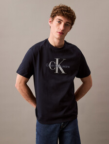 Monogram Logo Graphic Classic Crewneck T-Shirt, Dark Sapphire, hi-res