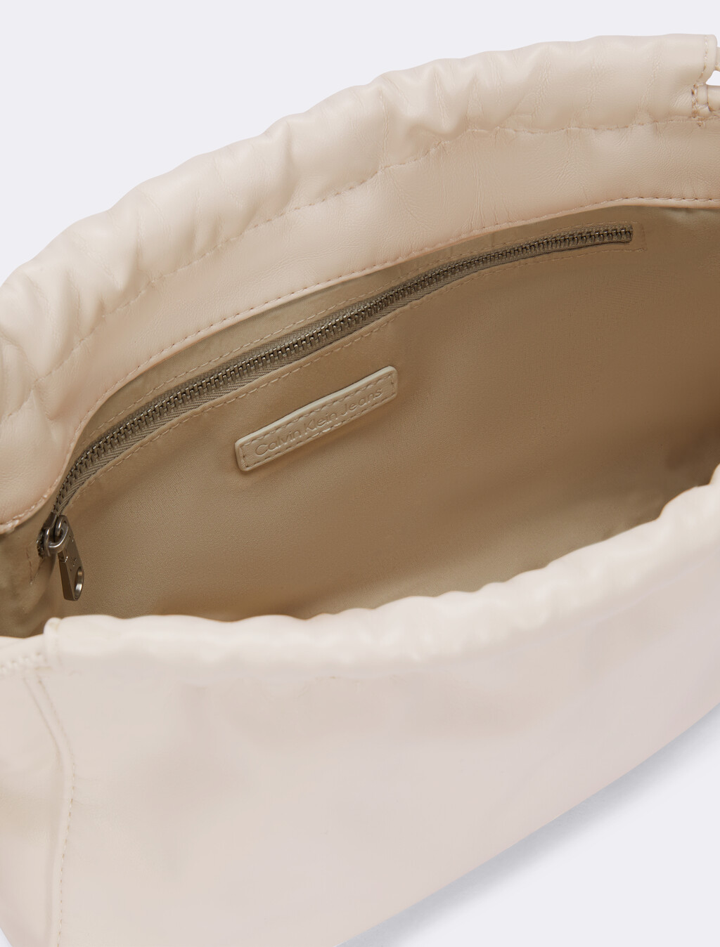 Gathered Drawstring Crossbody, Chalk, hi-res