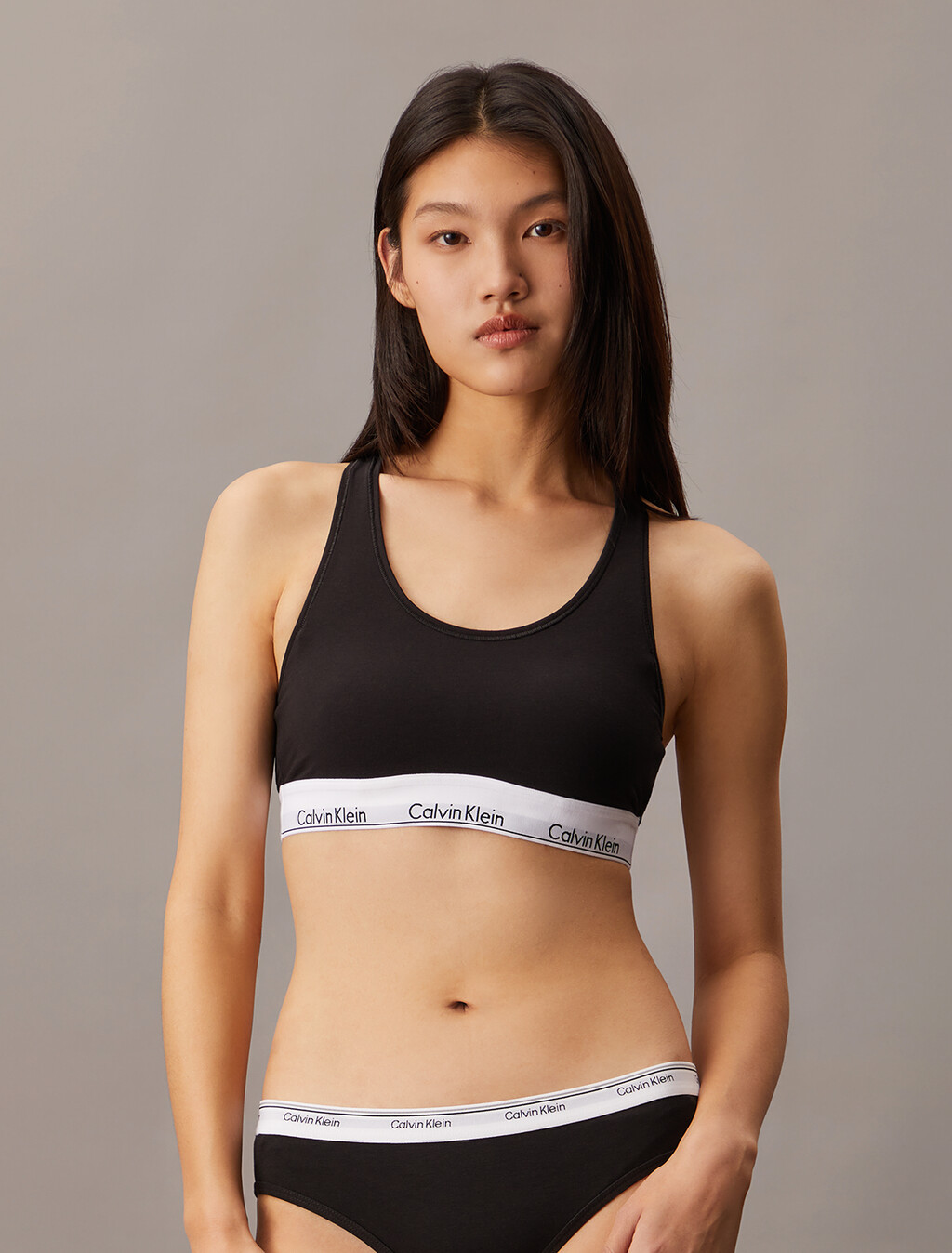 Icon Cotton Lightly Lined Bralette, BLACK, hi-res