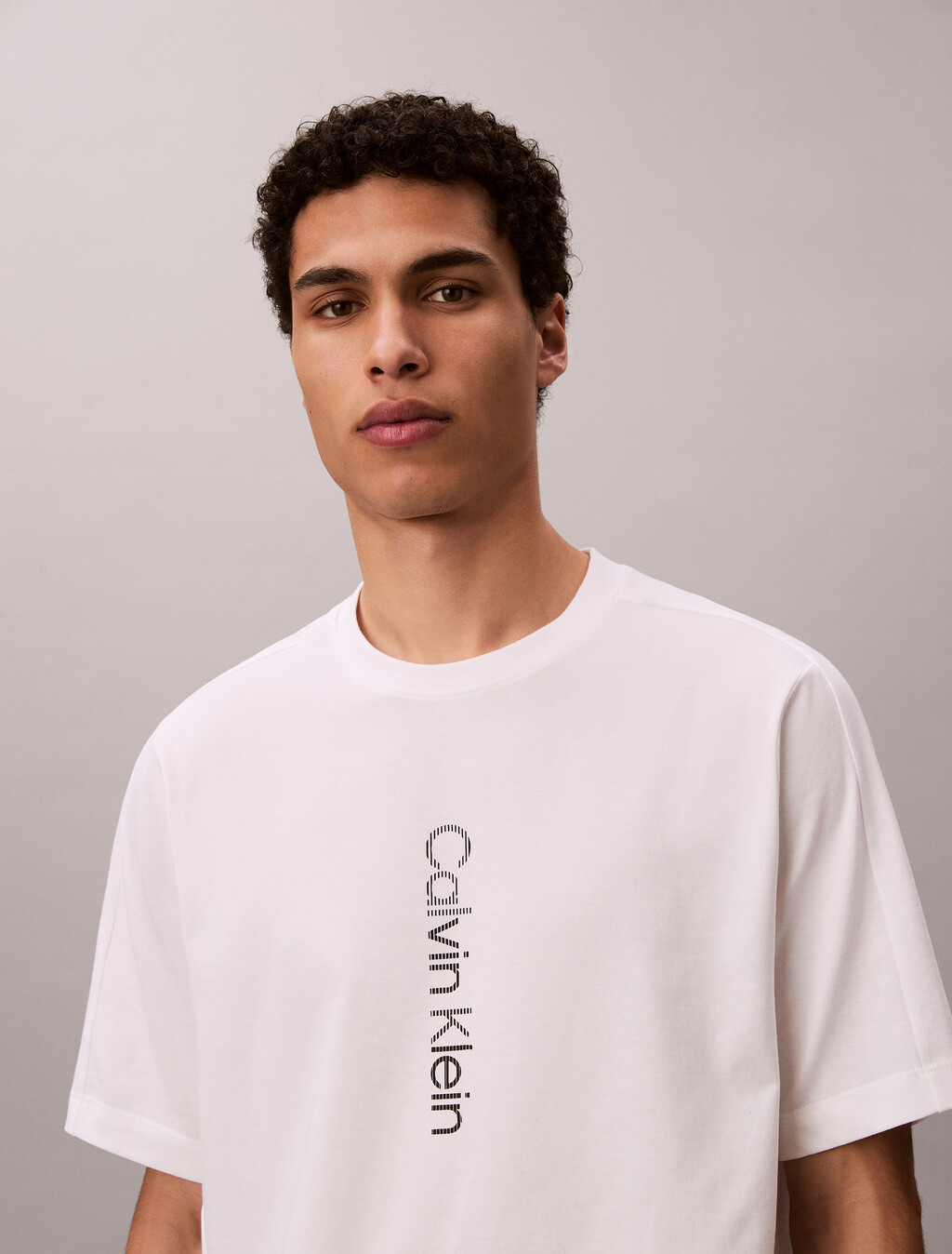 棉質混紡健身 T 恤, Classic White, hi-res