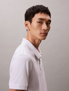 農曆新年 CK Emblem 修身 Polo 衫, Brilliant White, hi-res