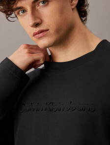 Institutional Logo Long Sleeve Tee, Ck Black, hi-res