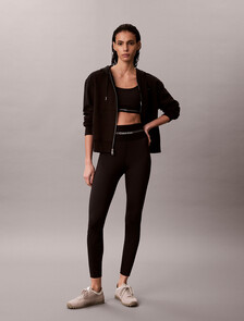 速乾高腰九分健身緊身褲, /Black, hi-res