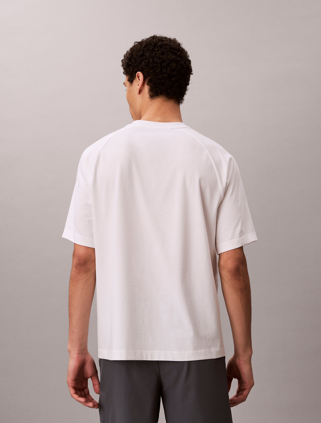 棉質混紡健身 T 恤, Classic White, hi-res