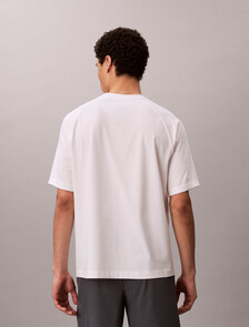 棉質混紡健身 T 恤, Classic White, hi-res