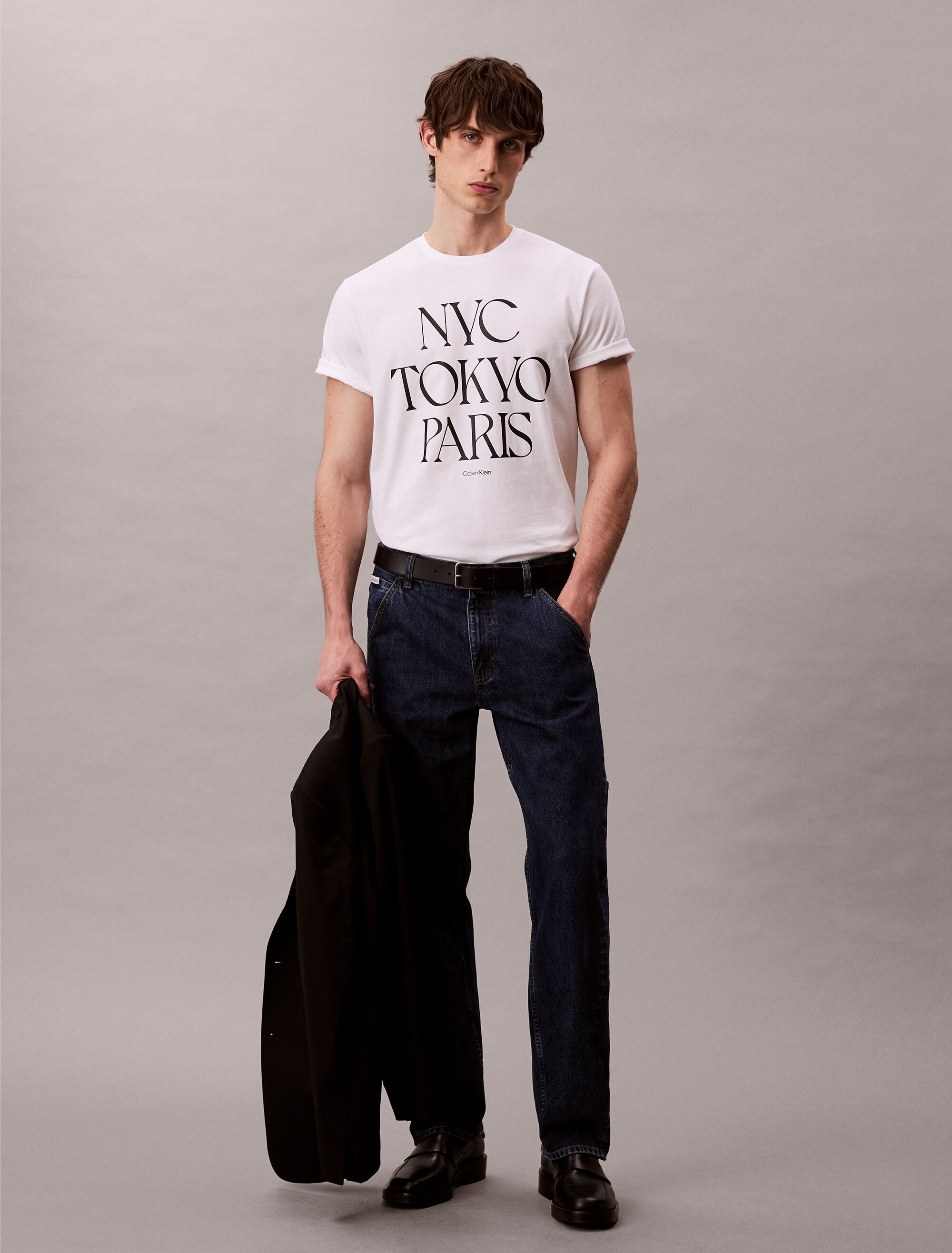 Flagship Cities Graphic Relaxed T-Shirt | white | Calvin Klein Taiwan