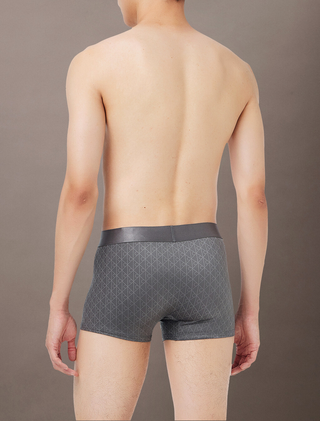 Low Rise Trunks - Micro Stretch Logo, TEENIE DELUSTER EMBLEM_SMOKED PEARL, hi-res